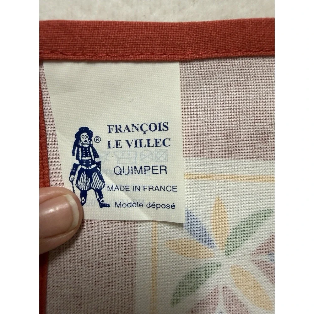 Francois Le Villec Quimper Tea Towel French Birds Hummingbird Winter Berry Flaws